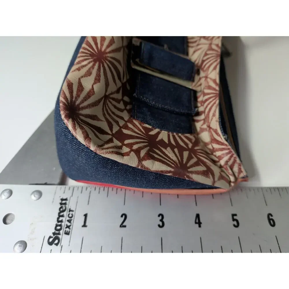 Vintage Y2K Custo Barcelona Graphic Art Leather Denim Handbag
